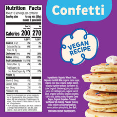 Annie's Confetti Pancake Mix milk pour creates magical sprinkles in batter.