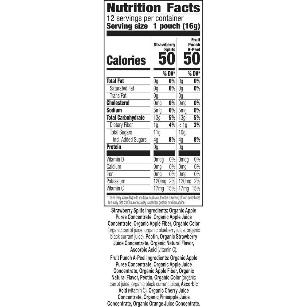 Annie's Fruit Peel-A-Parts Fruit Punch pack, gluten-free vegan snack.