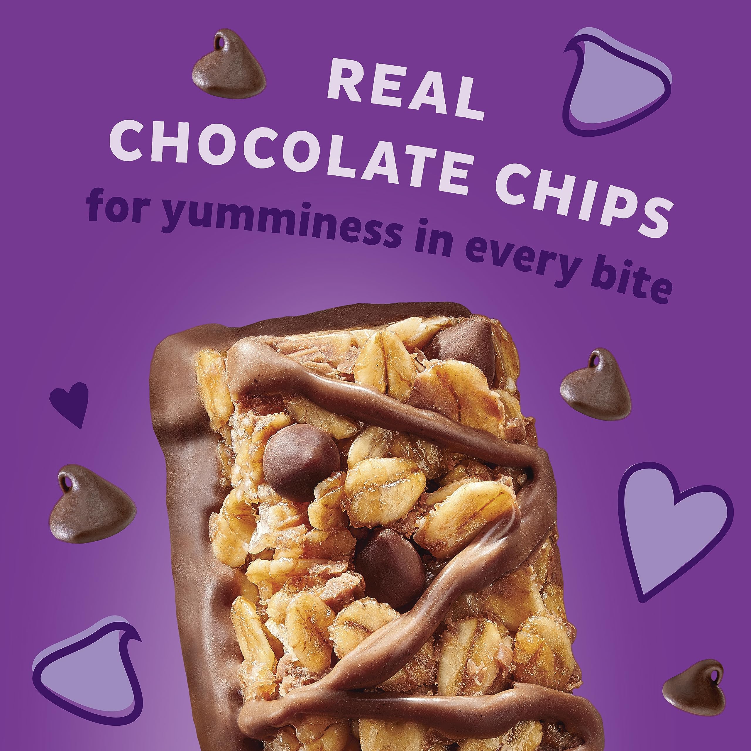USDA Organic label and 10g whole grain per serving highlighted on Annie's Drizzle Granola Bar