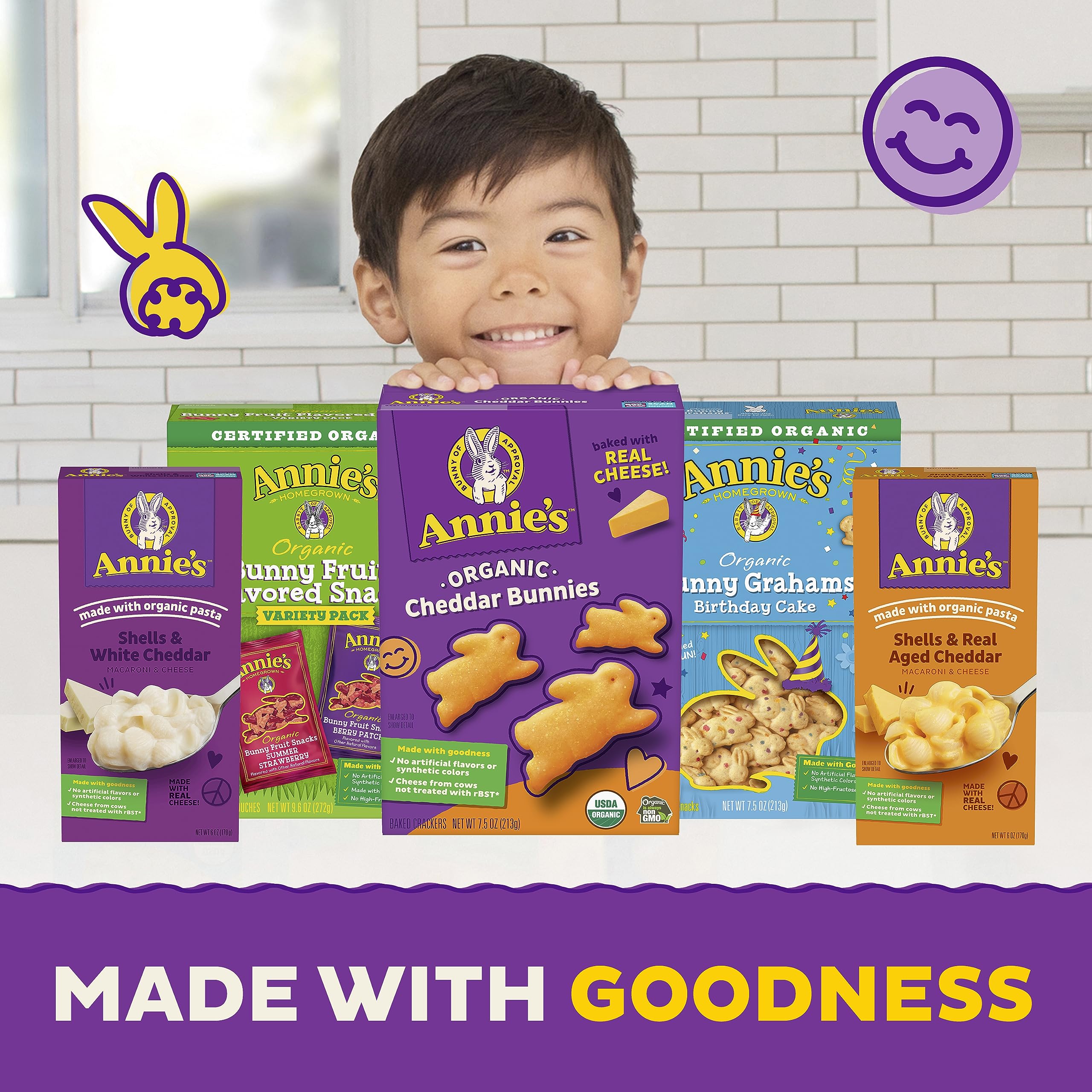 Five-bar box of Annie's Organic Drizzle Granola Bars, ready for quick snack moments