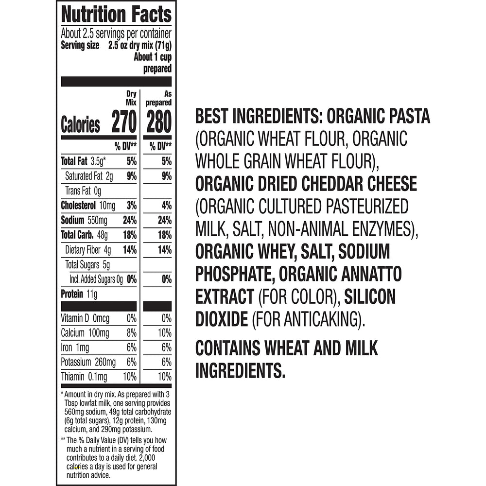 Annie's Organic Grass-Fed Shells plate shows a ready-to-serve cheesy pasta option.