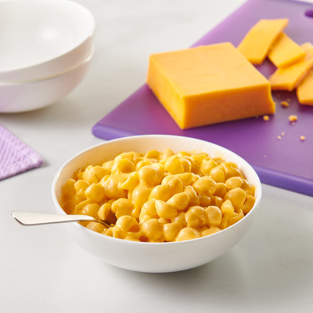 Annie's Organic Shells in cheddar cup, perfect for a quick snack.