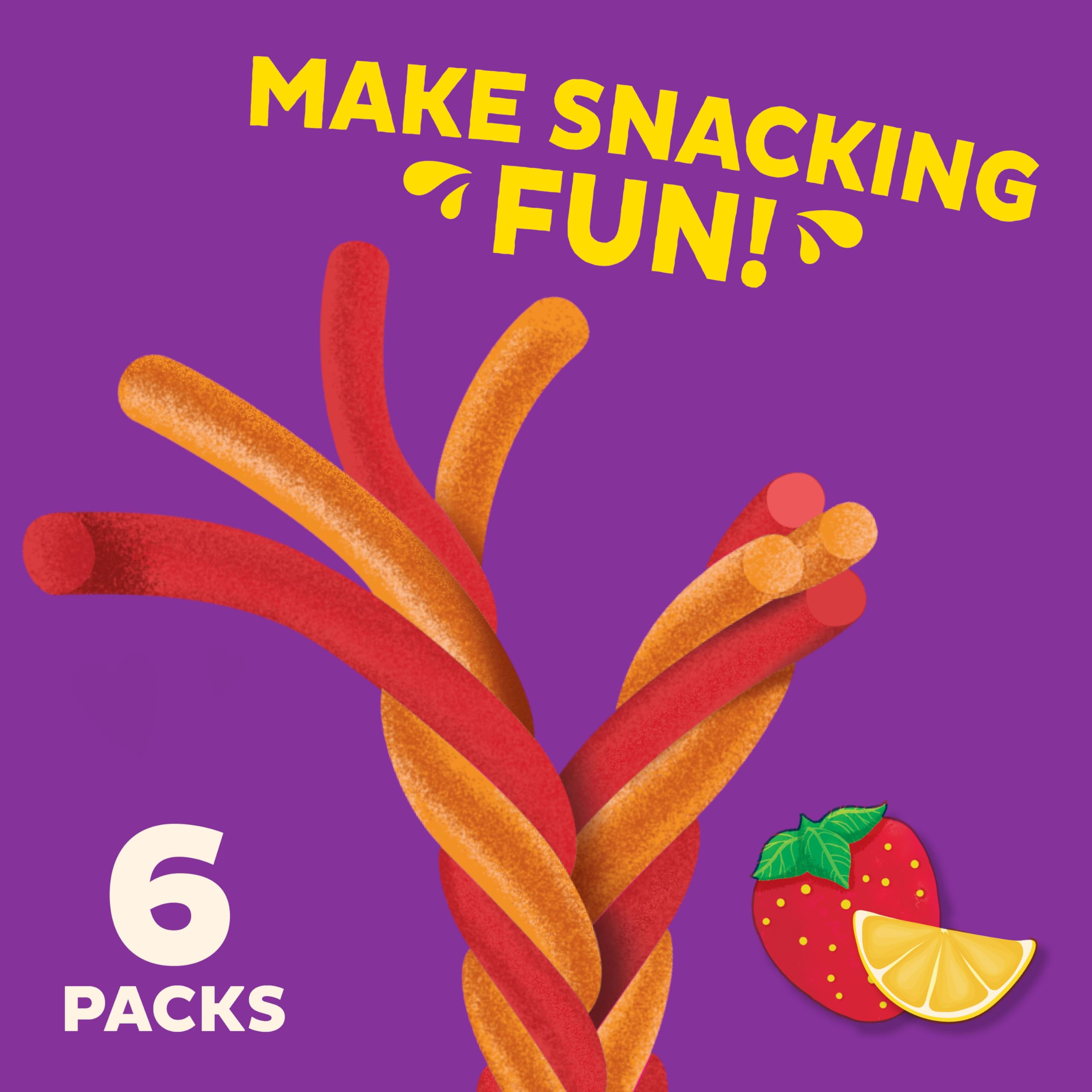 Annie's Organic Sweet and Sour Fruit Twists variety pack image, appealing to family snack time.