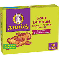 Annie's Sour Bunnies 7oz packaging ready for on the go snacking