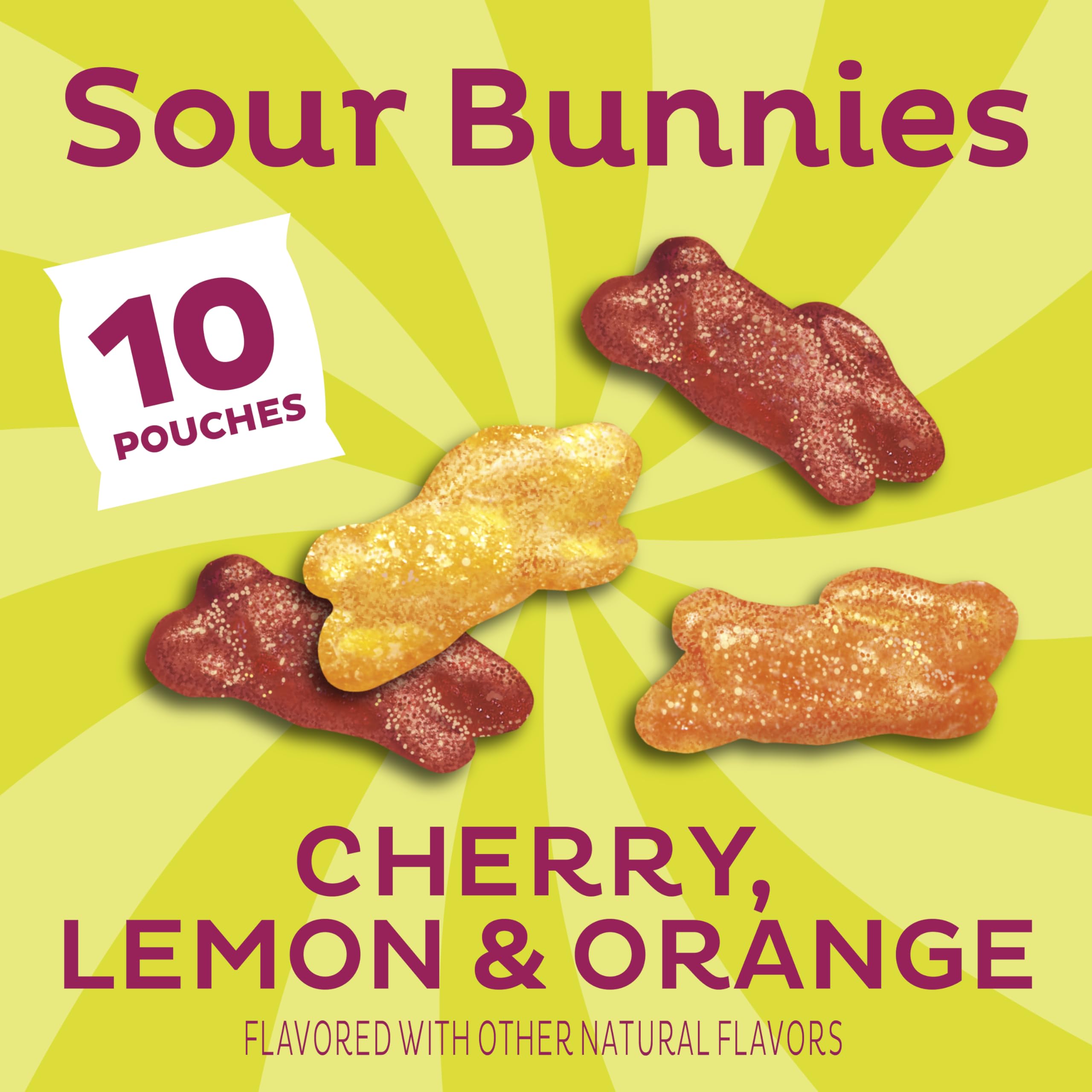 Annie's Sour Bunnies Cherry flavor gummy, tangy and colorful