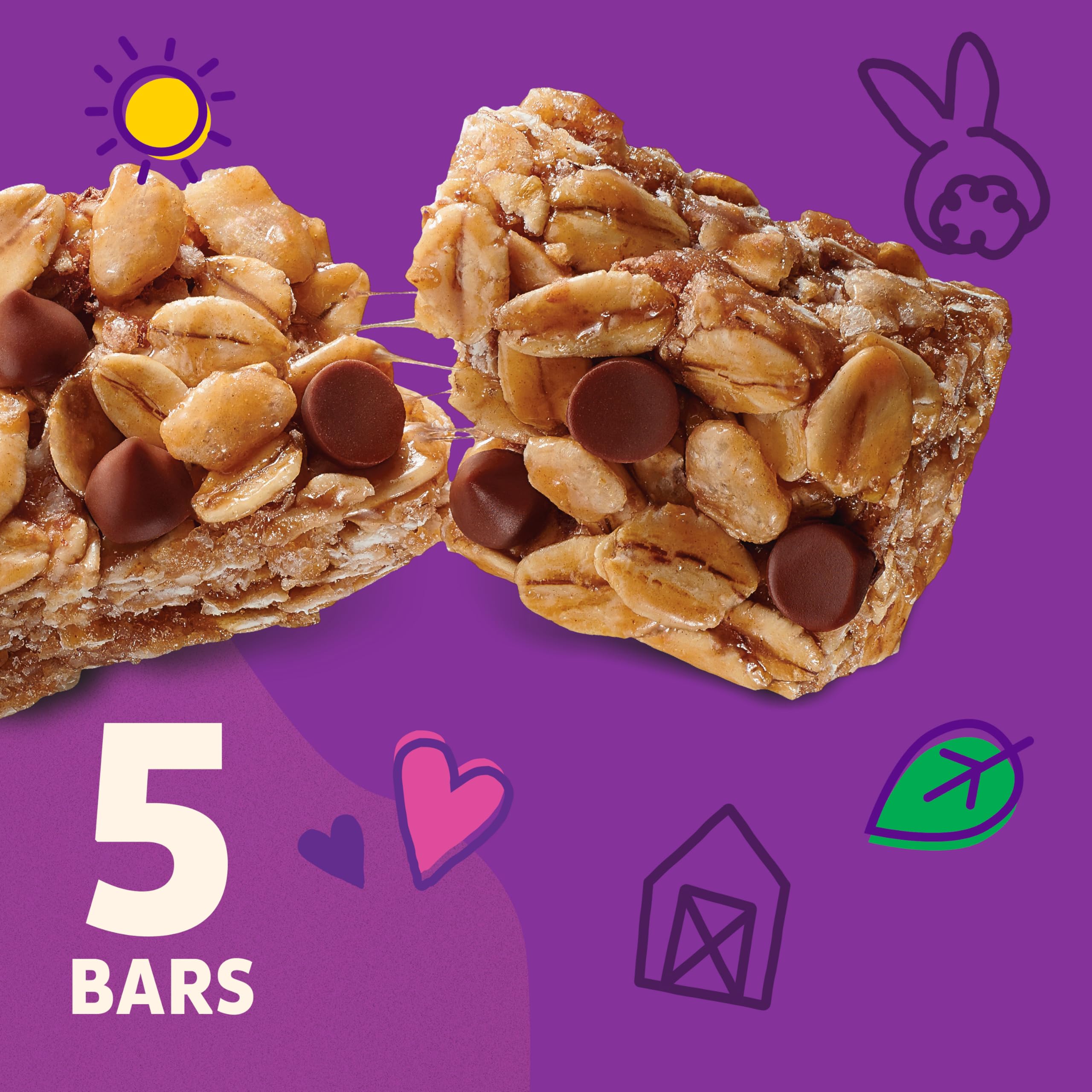 Annie's Sunflower Butter Chocolate Chip granola bars on the go for busy days