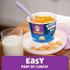 Organic pasta used in Annie's Super! Mac cups.