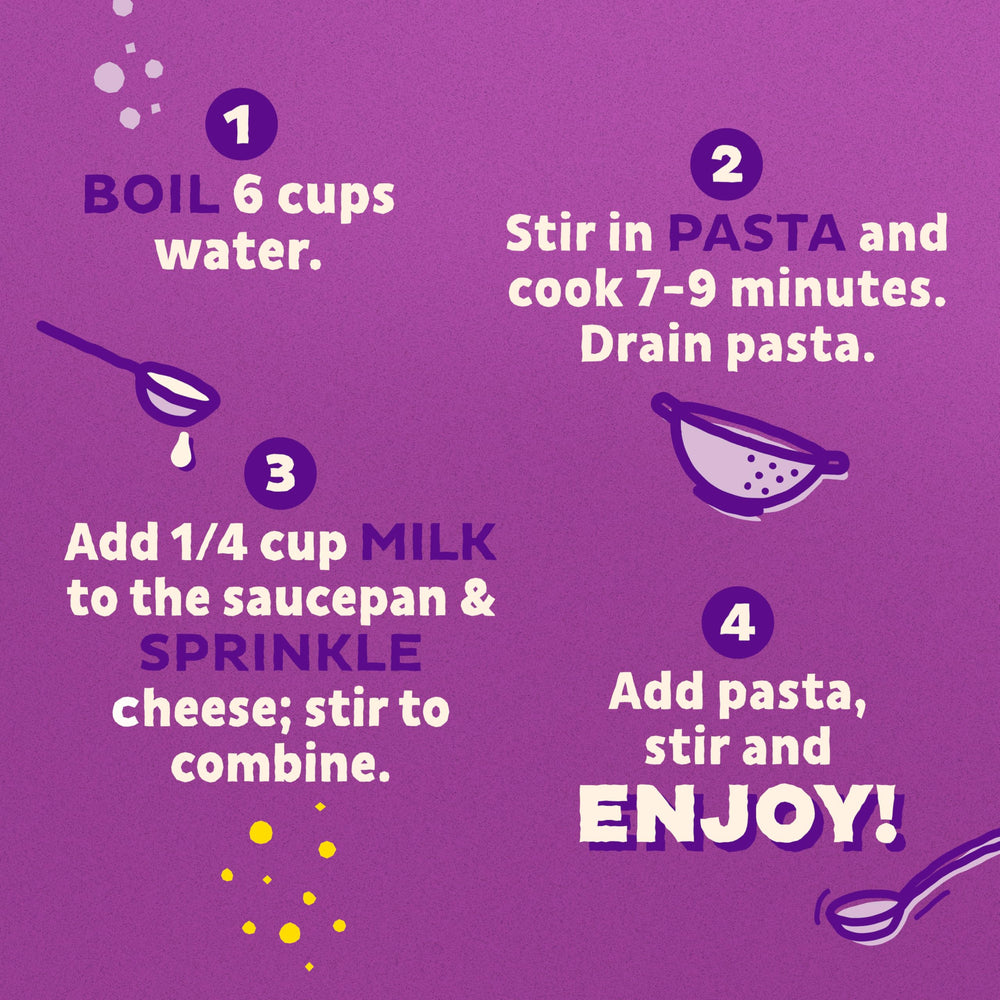 Organic pasta shells with real cheddar for protein and flavor