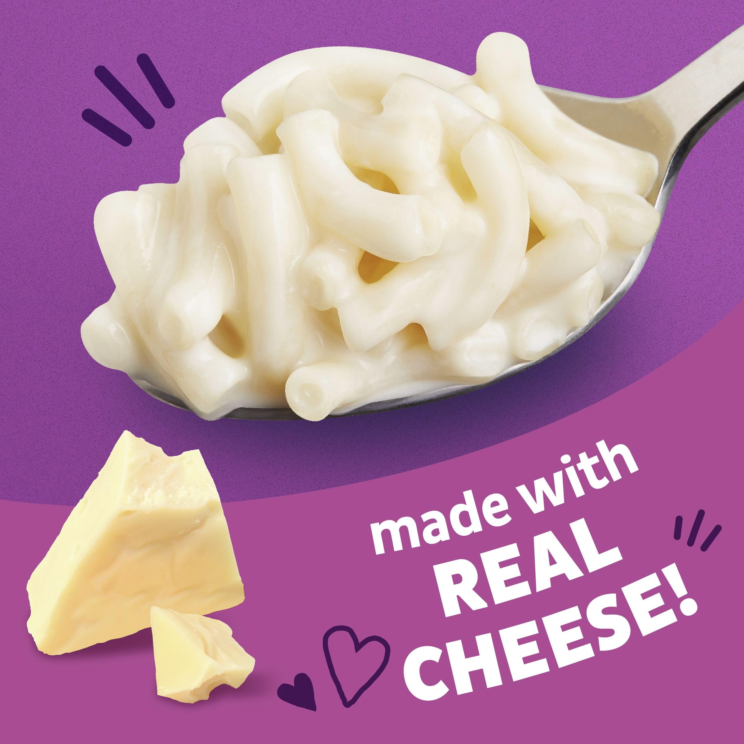 Organic pasta visible in Annie's Macaroni Cups.