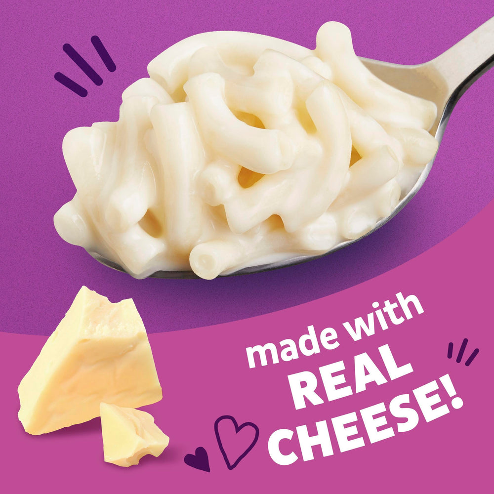 Organic pasta visible in Annie's Macaroni Cups.