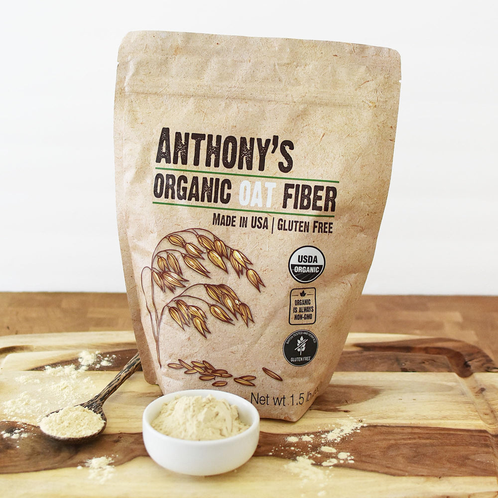 Anthony's Organic Oat Fiber in muffin batter enhances texture.