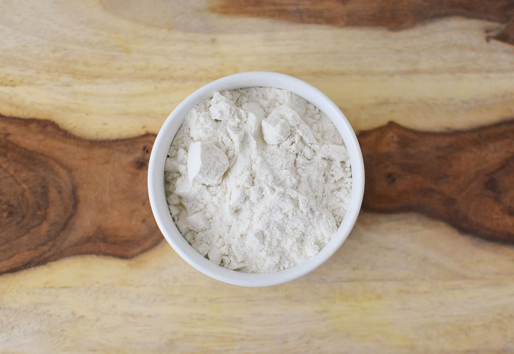 Anthony's Brown Rice Flour battering and coating scene for crispy gluten-free dishes.