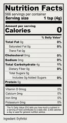 Granules dissolving in liquid, Anthony's Erythritol behaves like table sugar.