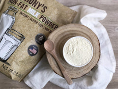 Anthony's Non-Fat Milk Powder gluten-free label signals safety and quality.