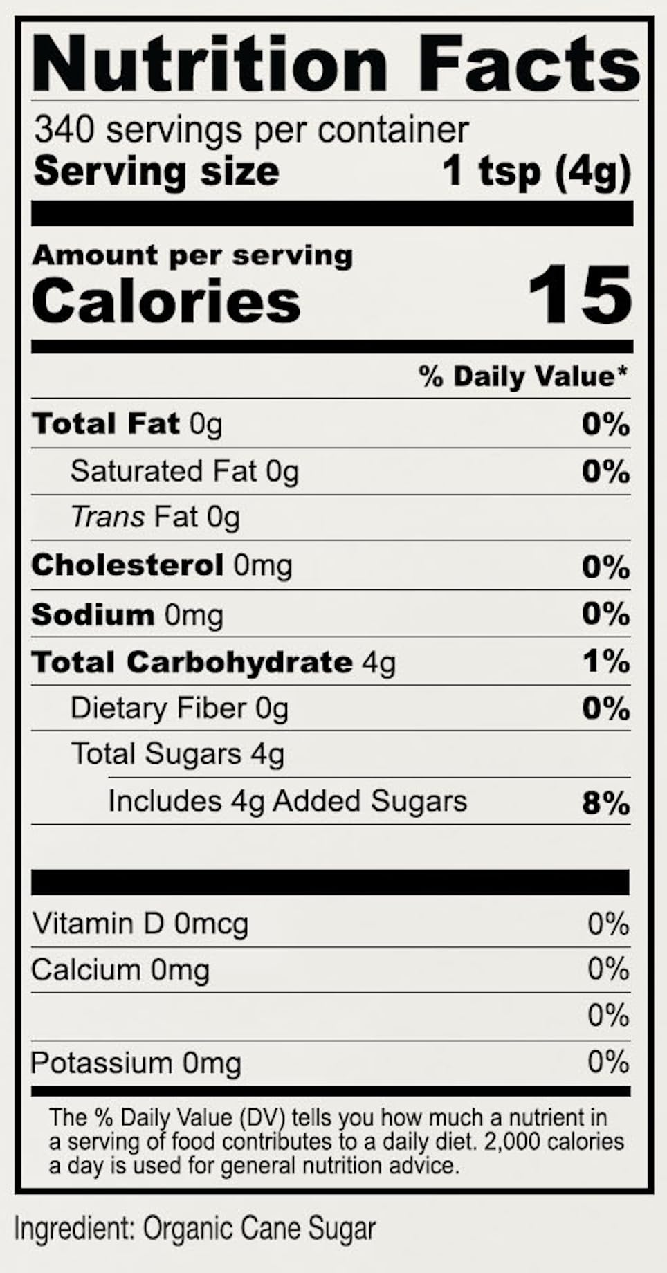 Anthony's sugar for baking and desserts, no artificial ingredients
