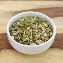Anthony's Organic Pumpkin-Sunflower Seed Mix on yogurt topping, adding crunch and nutrition.