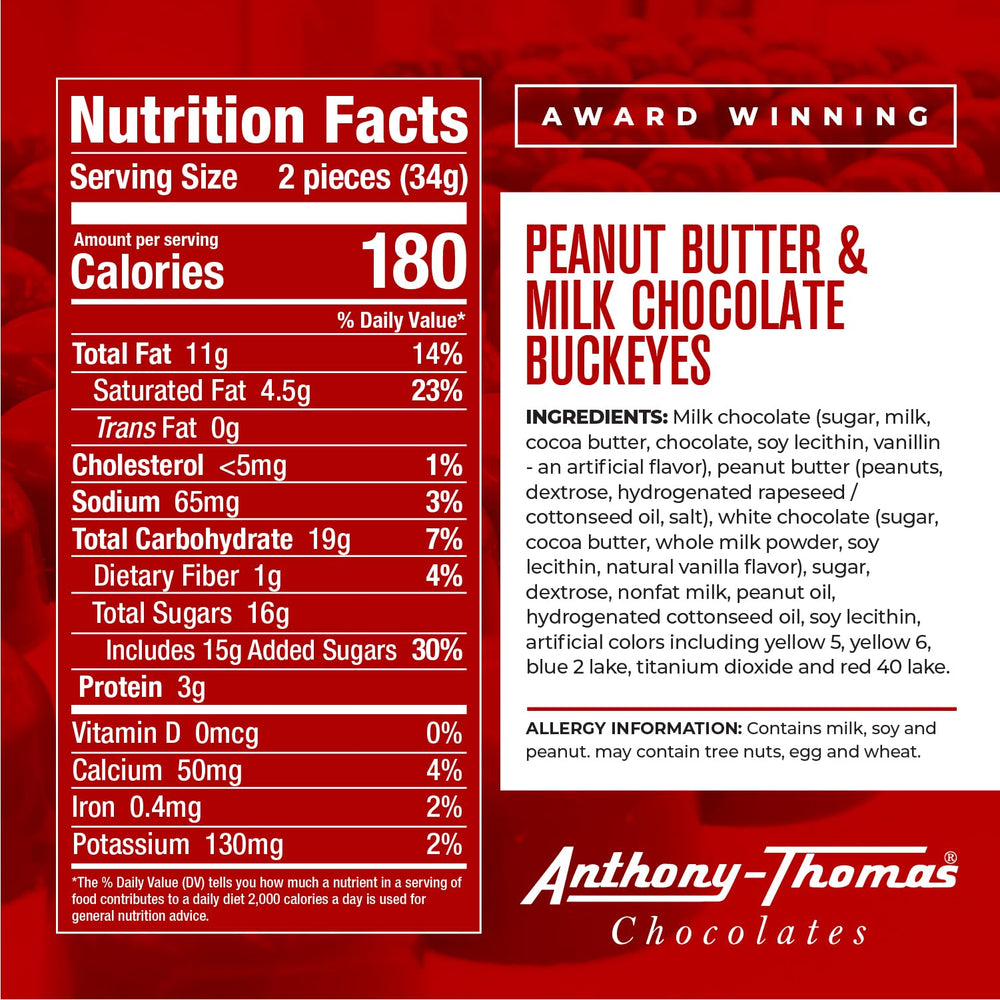 Box opened to reveal buckeyes, ready for sharing at events.