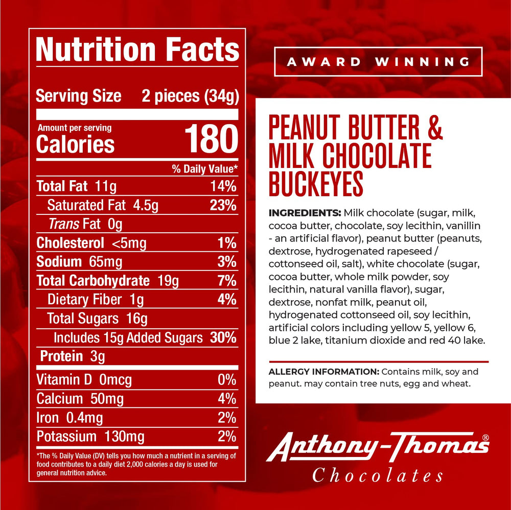 Anthony Thomas Buckeyes pack detail with individually wrapped pieces