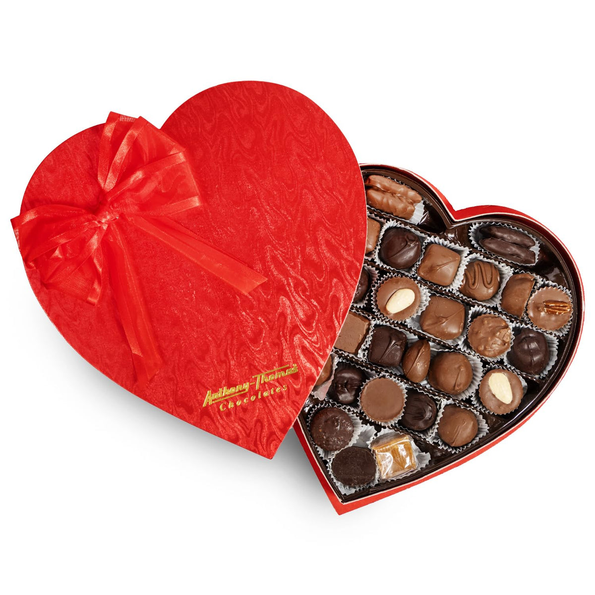Anthony Thomas heart-shaped gift box for Mother's Day celebrations.