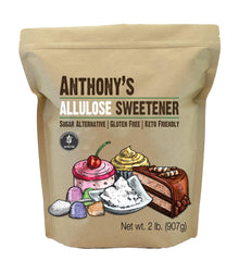 Anthony's Allulose Sweetener bottle front view showing keto-friendly sugar substitute.