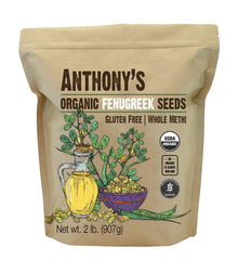 Anthony's fenugreek seeds bag: fragrant whole methi for curries and breads.