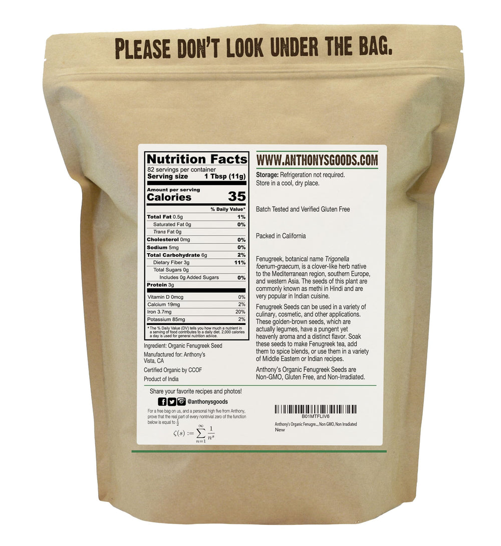 Anthony's fenugreek seeds origin India: authentic spice for vibrant Indian dishes.