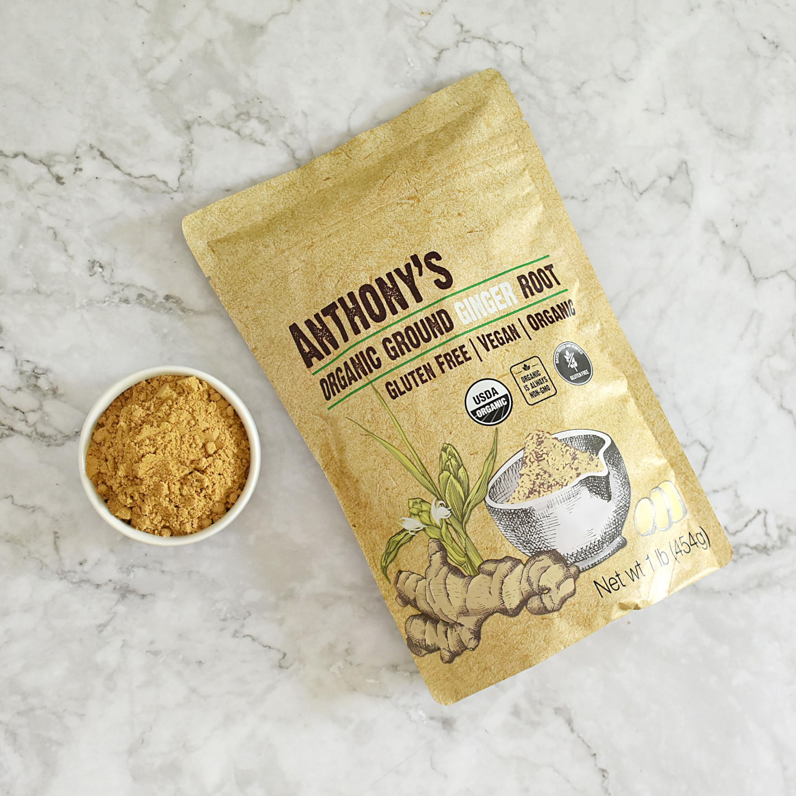 Anthony's Ginger Powder excels in baking and savory dishes, adding warmth and depth