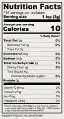 Anthony's Lime Powder closeup highlights unsweetened, gluten-free zing