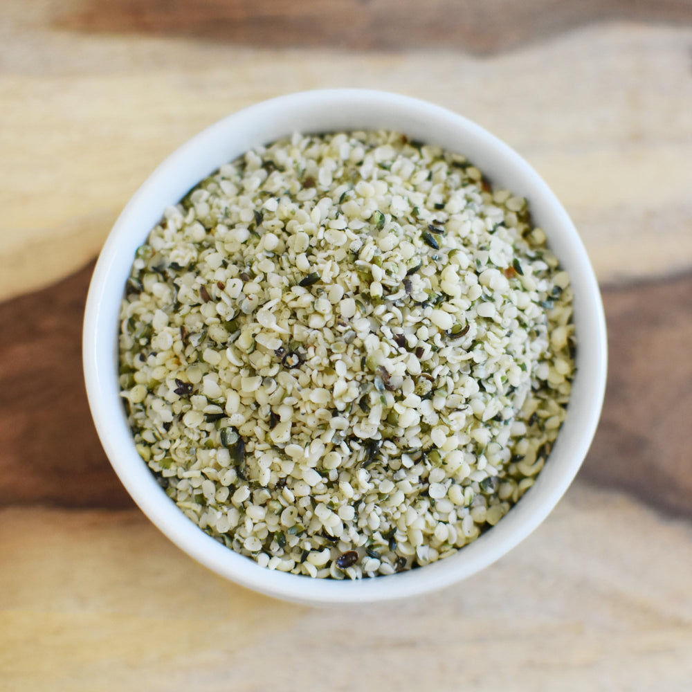 Anthony's hemp hearts sprinkled into oatmeal for nutty flavor.