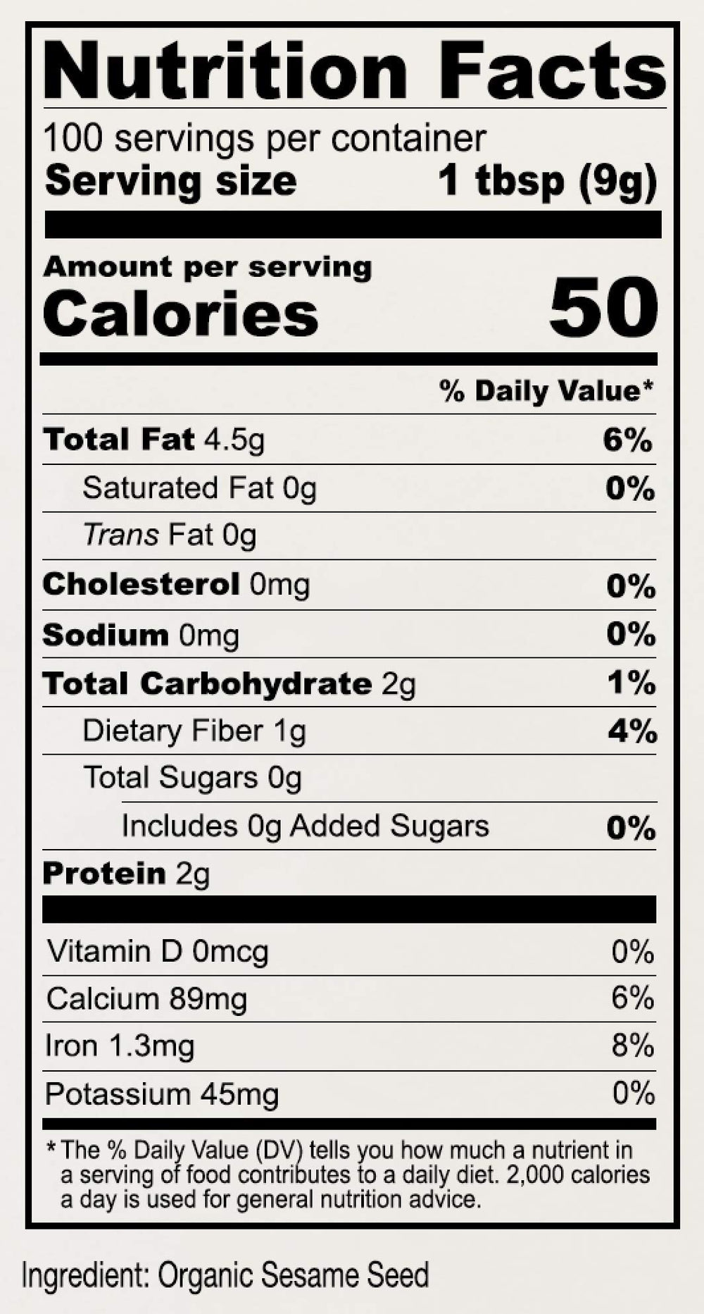 Anthony's Organic Hulled Sesame Seeds package label conveys organic purity and gluten-free assurance