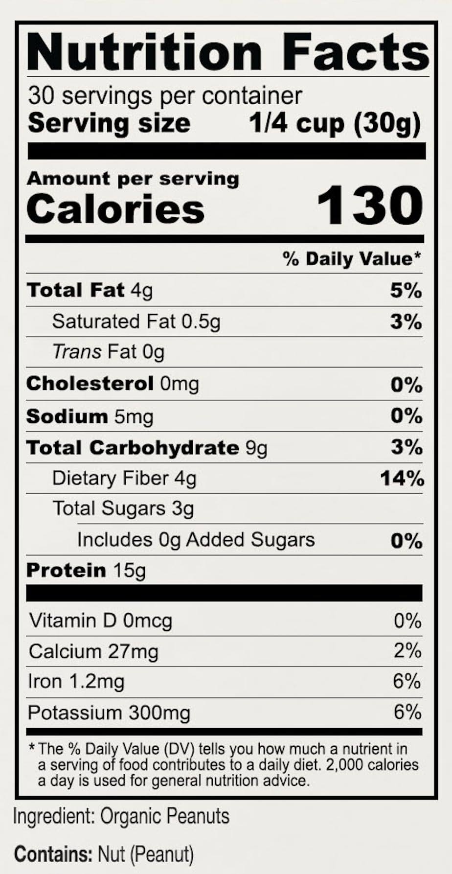 Anthony's Organic Peanut Flour gluten-free label confirms verified gluten-free status