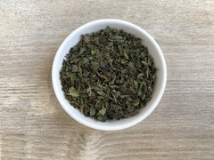 Anthony's Peppermint Leaves packaging shows gluten-free batch label