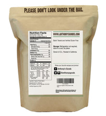 Anthony's Organic Potato Starch ingredients label close-up, vegan unmodified starch source