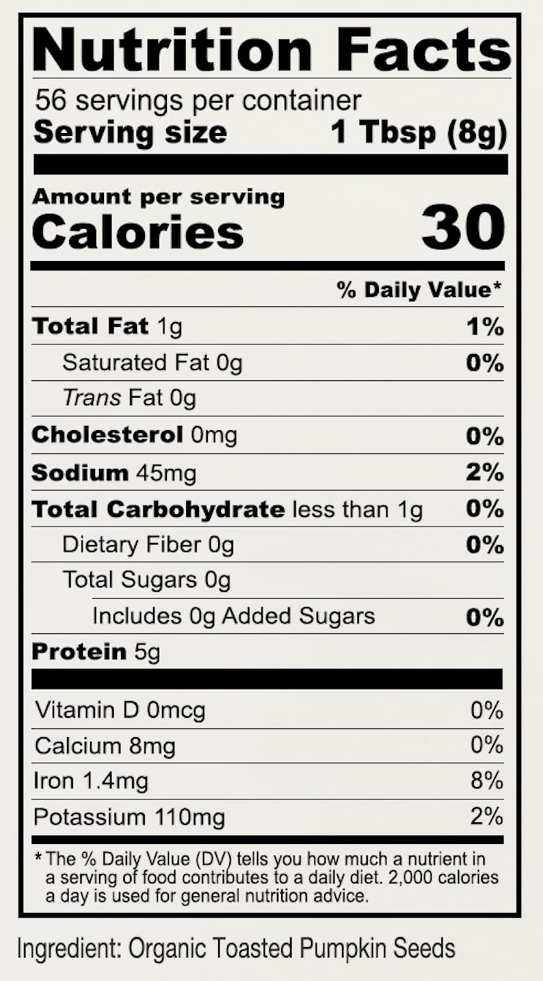 Anthony's Organic Pumpkin Seed Protein Powder ingredient panel highlights vegan, non-GMO quality.