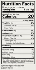 Anthony's Organic Red Maca Powder bag emphasizing Peru-origin tradition and quality