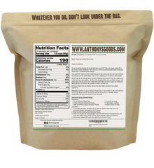 Anthony's Organic Rolled Oats packaging highlights gluten-free, non-GMO oats.