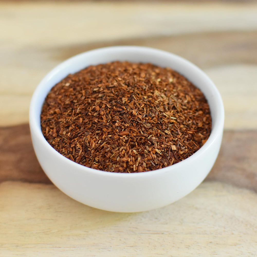 Anthony's Organic Red Rooibos certification label signals purity and organic sourcing.