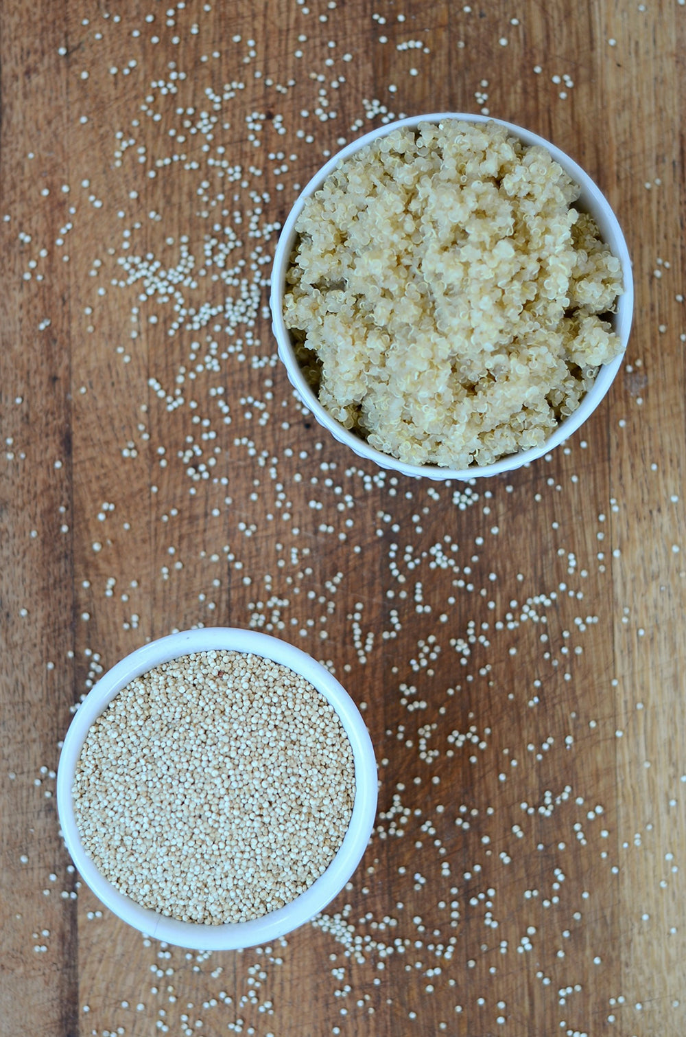 Compact packaging shot of Anthony's quinoa on a pantry shelf.