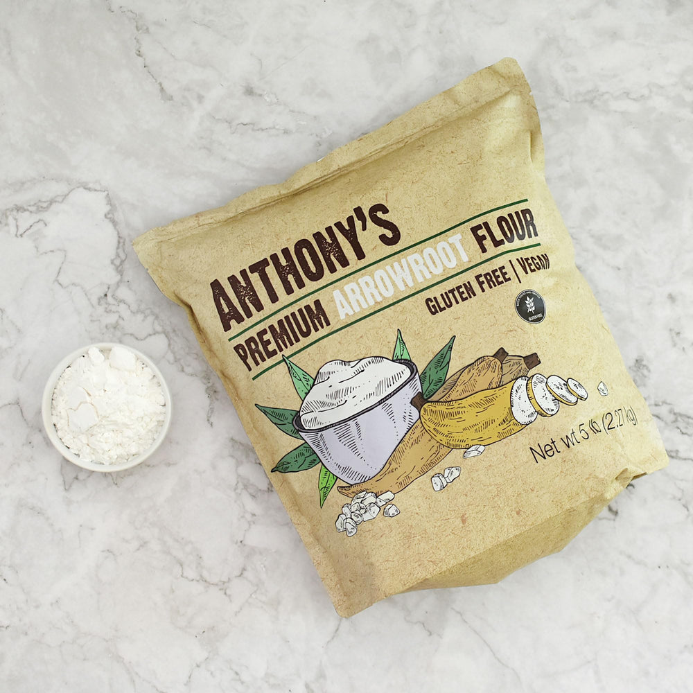 Anthony's Premium Arrowroot Flour ideal for measuring cup use.