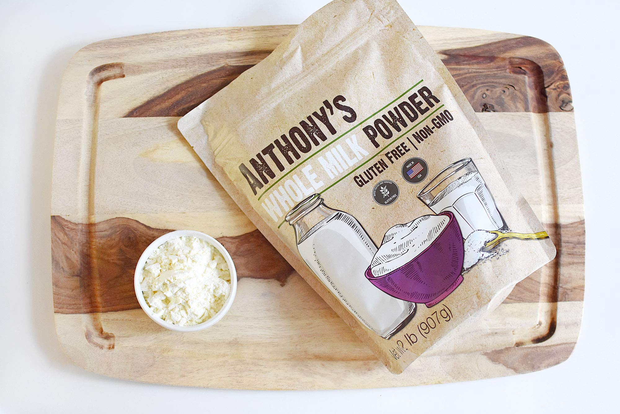 Baked goods scene with Anthony's milk powder for richer texture and mouthfeel