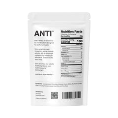 Anti Sugar Free Dark Chocolate Mini Chips bar close-up shows 55% cacao.