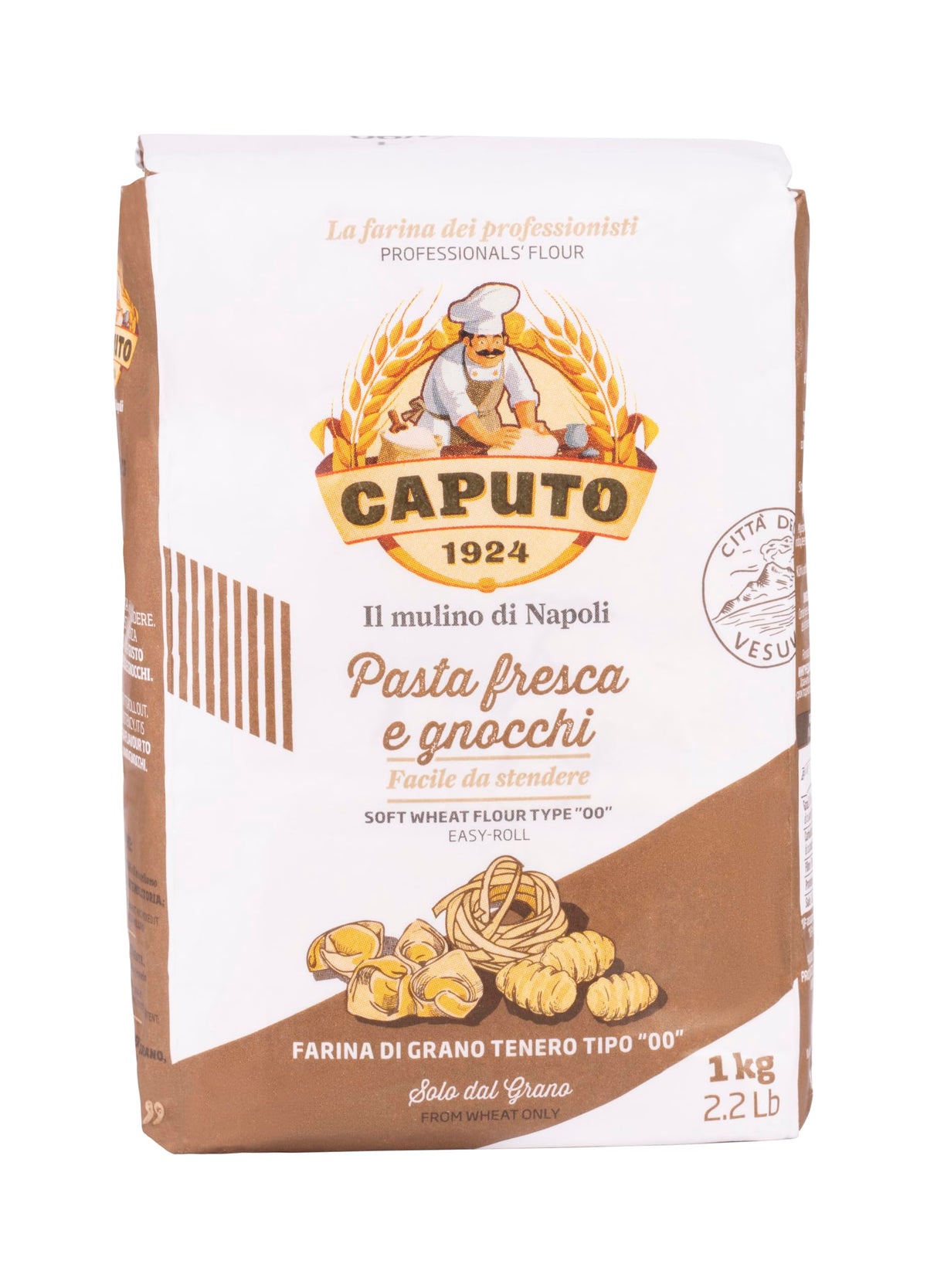 Antimo Caputo 00 flour bag for silky fresh pasta dough.