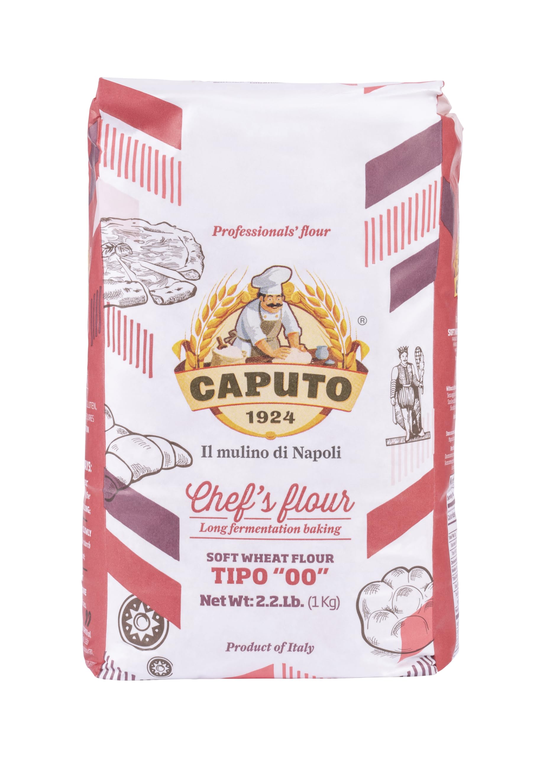 Antimo Caputo 00 flour being measured for recipe preparation.