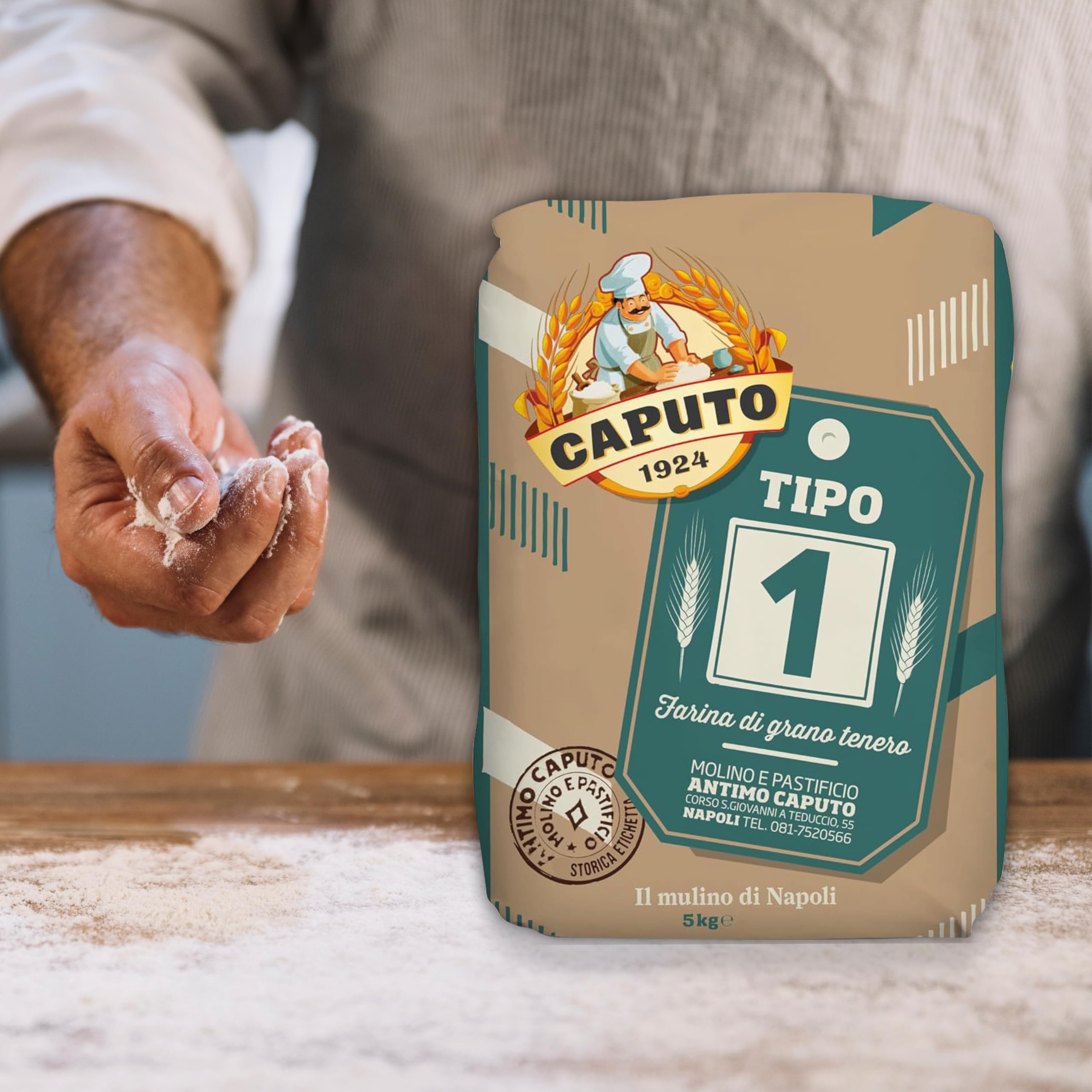 Aromatic steam rising from dough made with Caputo Tipo 1 flour.