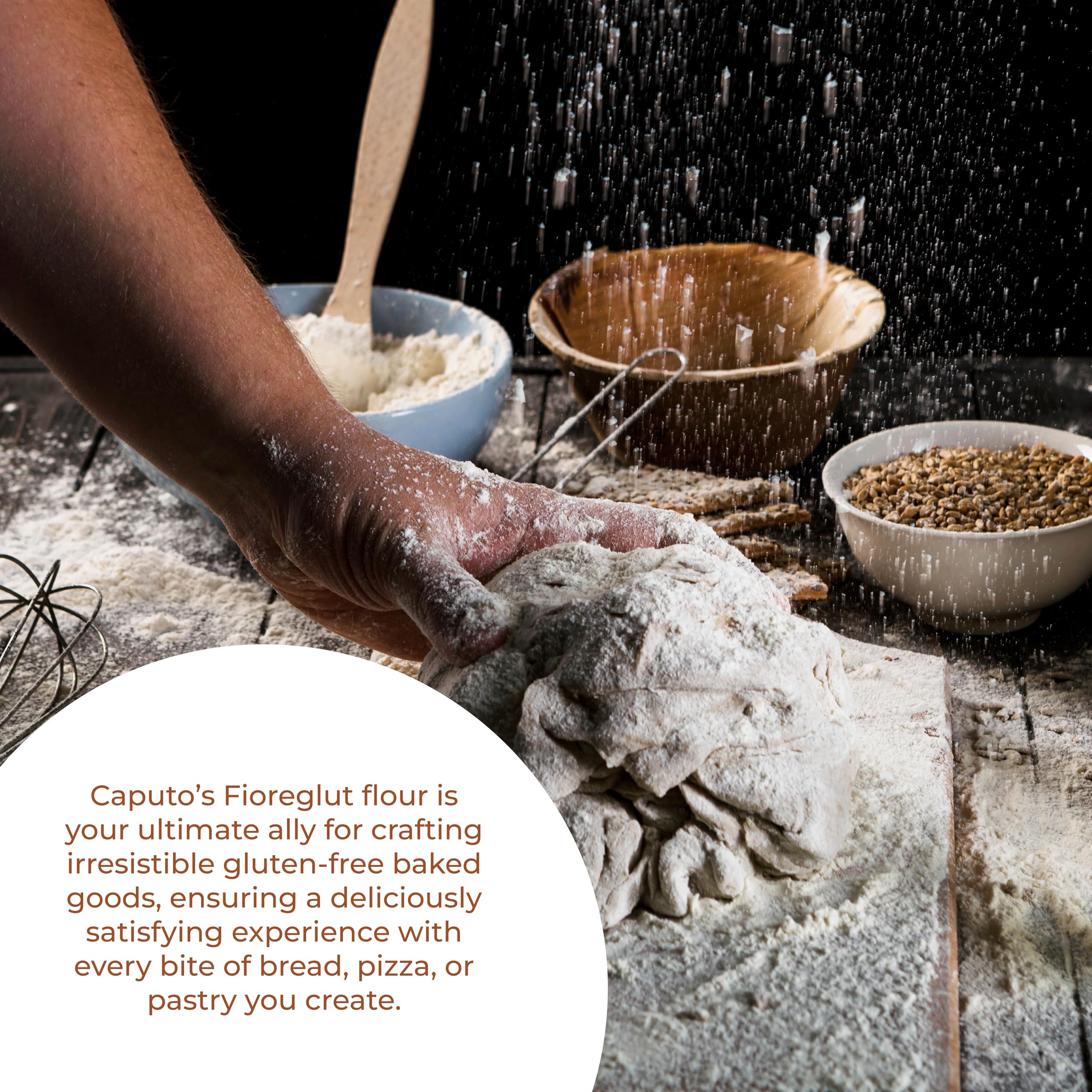 Antimo Caputo gluten-free flour neapolitan baking setup for home cooks.