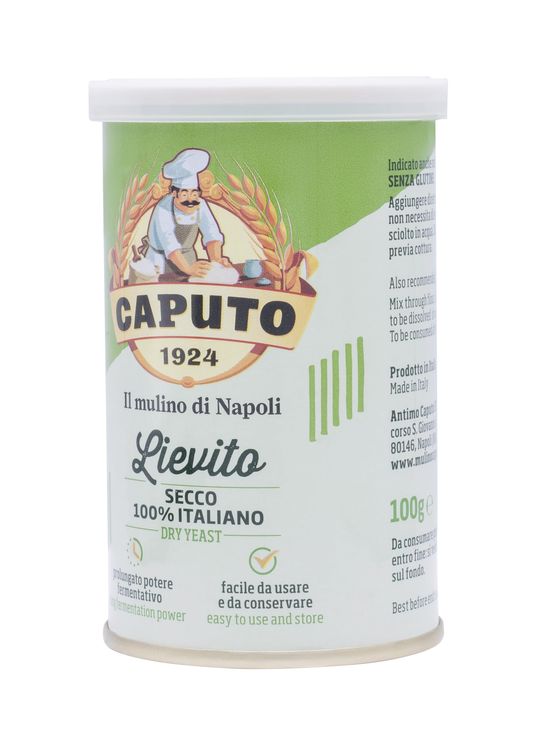 Close-up of Antimo Caputo yeast highlighting natural Italian molasses feeding