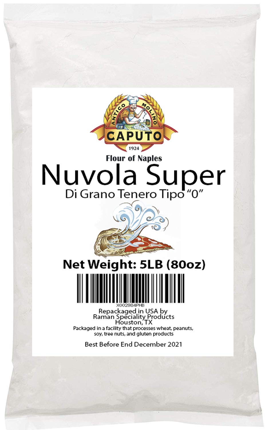 Antimo Caputo Nuvola Super 0 pizza flour bag ideal for authentic Neapolitan dough, long fermentation