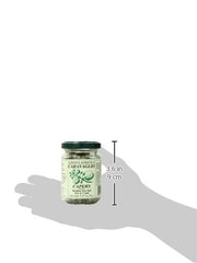 Brand label on jar highlights Italian origin from Salina and premium packaging.