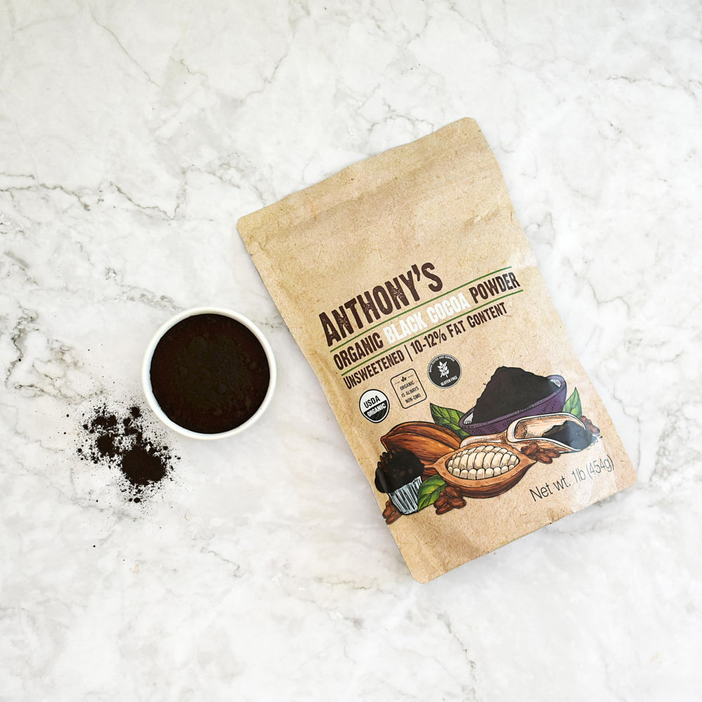 Anthony's Organic Black Cocoa Powder soap crafting concept with chocolate scent