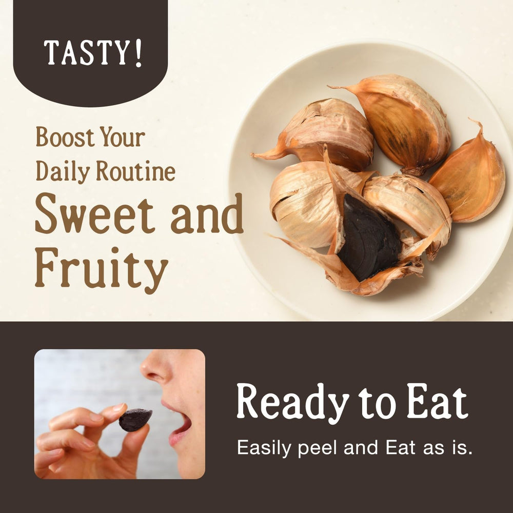 Aomori Farm Black Garlic packaging in 500 g jar